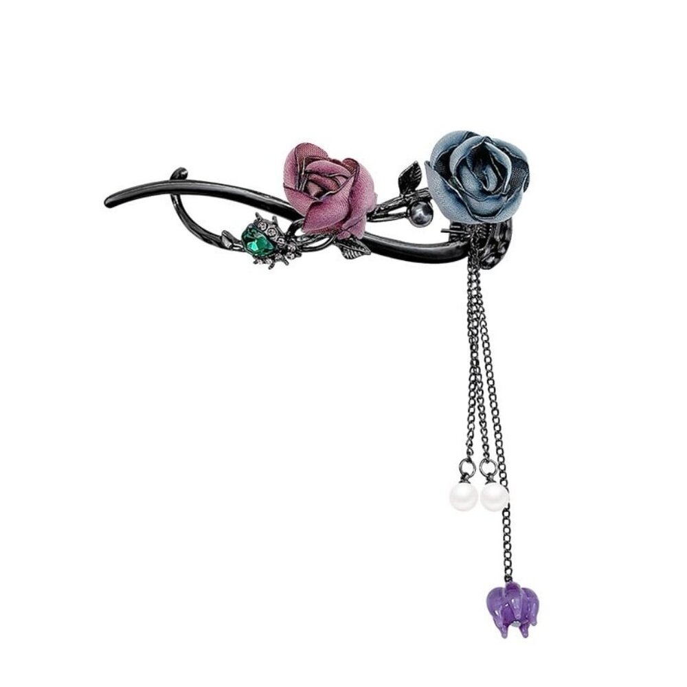 High-end ancient style hairpin back of the head clip head ornament - Picture 6 of 6